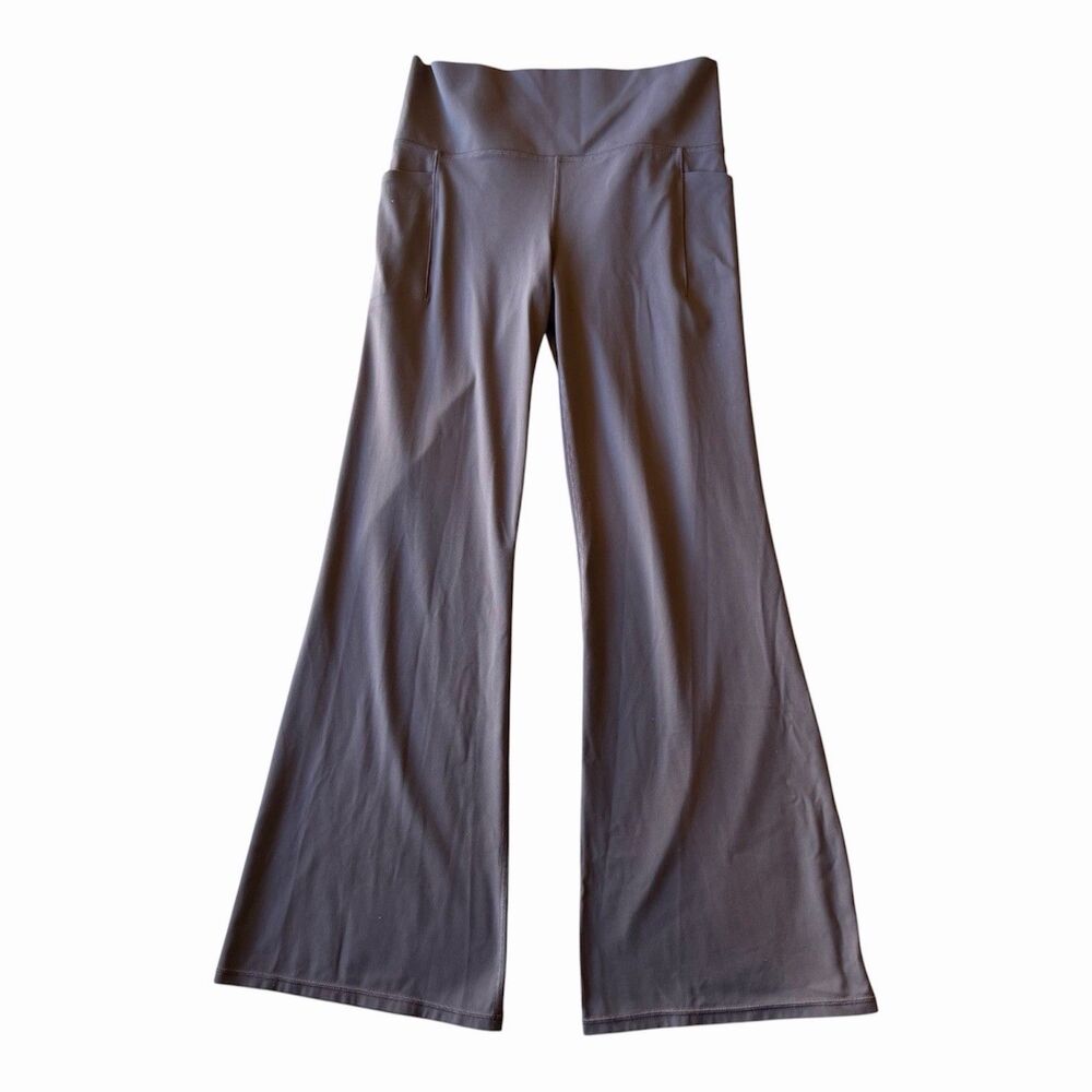 Athleta Women's L Salutation Stash Flare Pant Mauve Purple High Rise Yoga